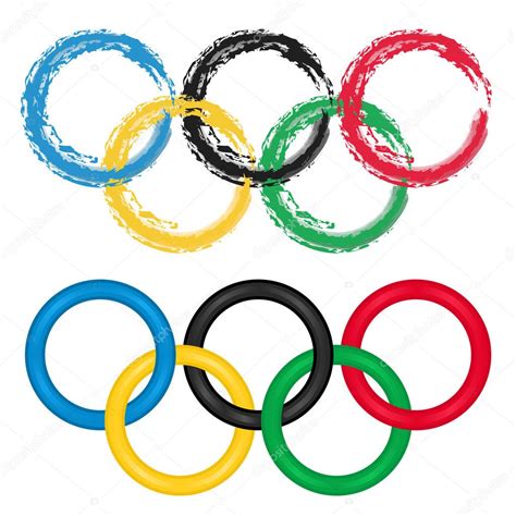 Olympic Rings - vector set of two — Stock Vector © Eireann #10227316