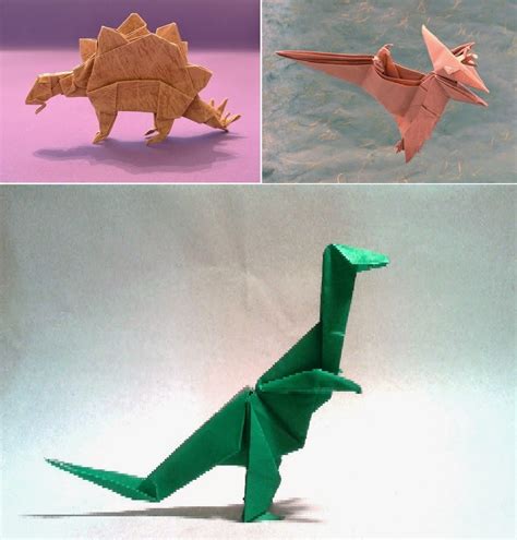 origami dinosaur for kids ~ easy crafts ideas to make