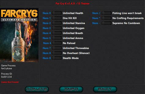 Far Cry 6 Trainer +13 v1.4.0 HoG - GAME TRAINER download pc cheat codes