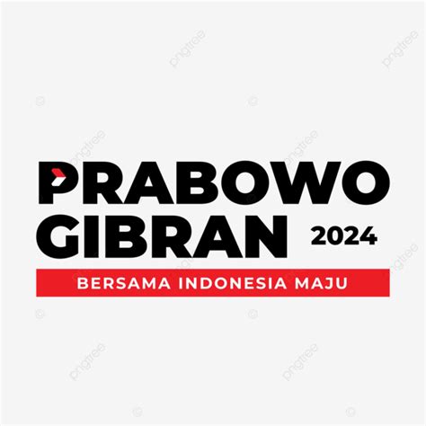 Texto Prabowo Gibran 2024 Com Indonésia Avançada Vetor PNG , Prabowo ...