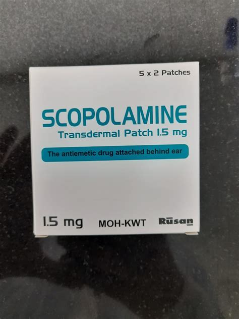 BUY Scopolamide Patch - Scopolamine 1.5mg by Rusan Pharma Ltd at best price available.