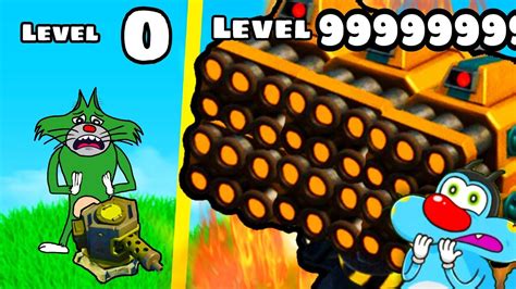 Oggy And Jack try to Max Level in Village Defence Game | Oggy Game ...