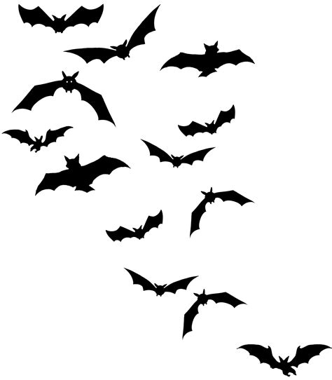 flying bats silhouette - Clip Art Library