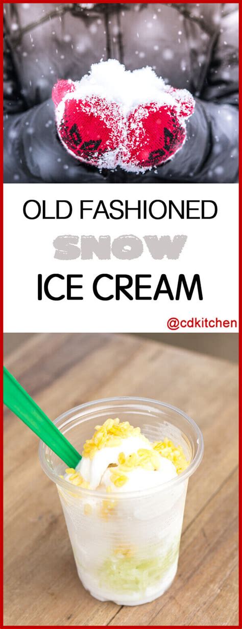 Old Fashioned Snow Ice Cream Recipe from CDKitchen.com