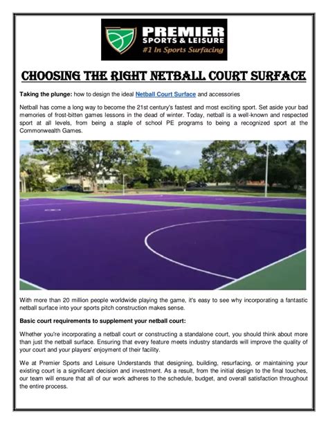 PPT - Netball Court Surface PowerPoint Presentation, free download - ID:11383522