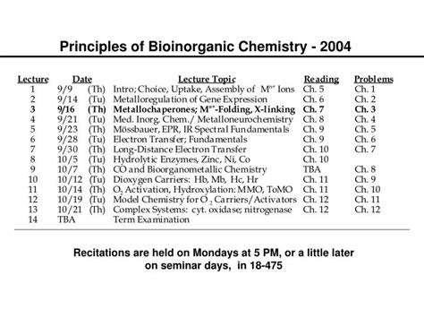 PPT - Principles of Bioinorganic Chemistry - 2004 PowerPoint Presentation - ID:4303482