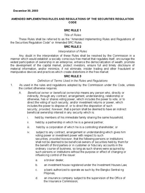 AMENDED IRR-RA 8799 _ Amended Implementing Rules and Regulations of the ...