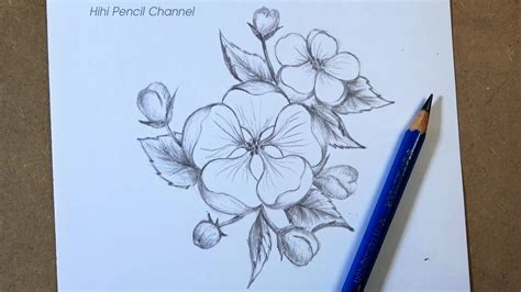 How To Draw Flowers With Pencil Step By | Best Flower Site