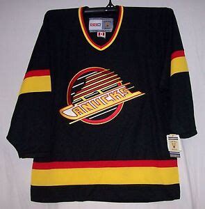 Vintage 1994 Vancouver Canucks Black Throwback CCM 550 Jersey XXL 2XL | eBay