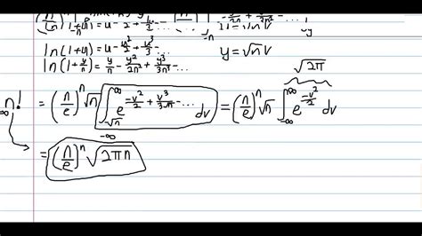 Stirling's Approximation for n! [Proof] - YouTube