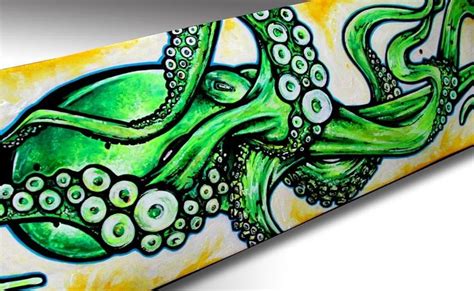 Buy Custom Skateboard Fine Art - SaxonLynn Arts | Octopus art ...