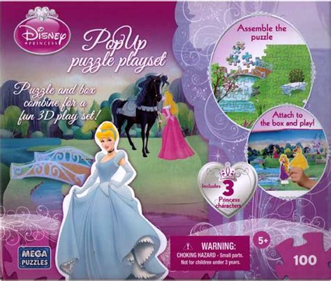 Disney Pop Up Puzzle Playset - Cinderella, 100 Pieces, MEGA Puzzles ...