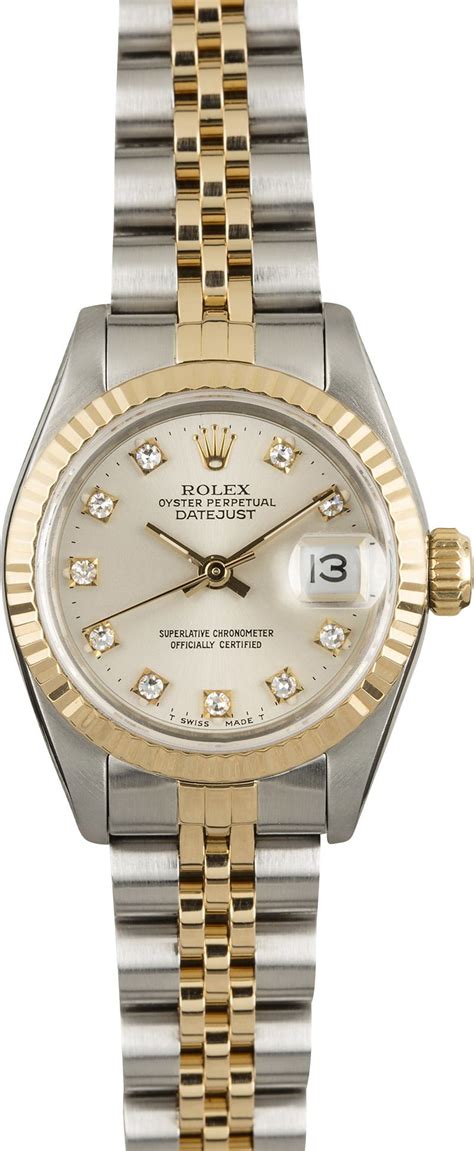 Ladies Rolex DateJust 69173 Diamond Dial - Buy it Now For $3880 at Bob ...