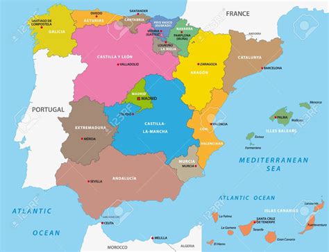 mapa españa - Google Search | Mapa de españa, Costa de la luz, España