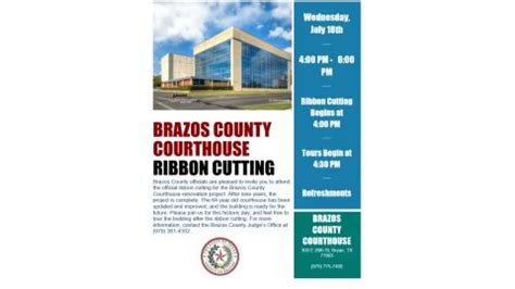 Nine Year Renovation Of The Brazos County Courthouse Is Completed ...