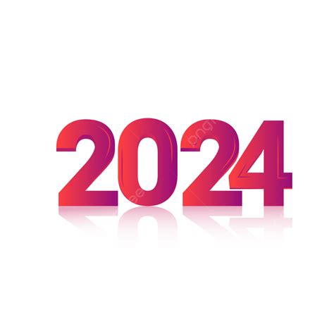 Gradient 2024 Vector, 2024, Gradient, New Year PNG and Vector with ...