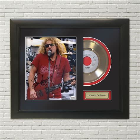 Sammy Hagar - I Can't Drive 55 Reproduction Signature Framed 45 Gold Record Display "M4" - Gold ...