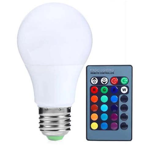 AC85 265V Remote Control Bulb 16 Colors Changing 300lm 3W E27 Dimmable RGB LED Bulbs for Indoor ...