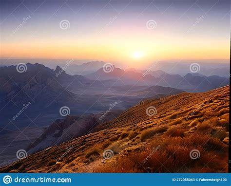 Morning Sunrise Landscape. Beautiful Nature Scene Stock Image - Image ...