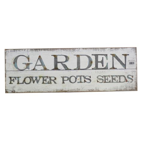 White Wooden Garden Sign – All Chic Home and Garden