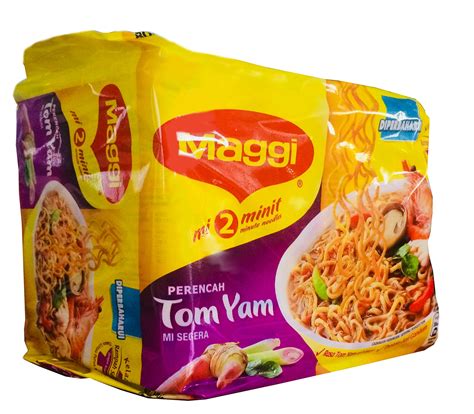 Maggi 2 Minute Noodles Tom Yam Flavour - 80g - Pack of 5 (80g x 5)- Buy ...