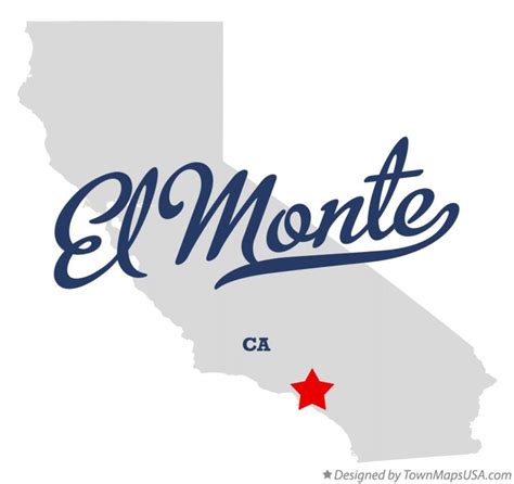 Map of El Monte, CA, California