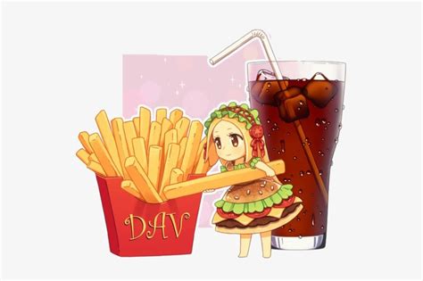 Hamburger Chibi Anime Drawing Food - Anime Food Girl Chibi - 564x515 PNG Download - PNGkit