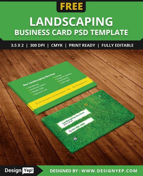 Free Landscaping Business Card Templates Web Creating A Landscaping Business Card Template For ...