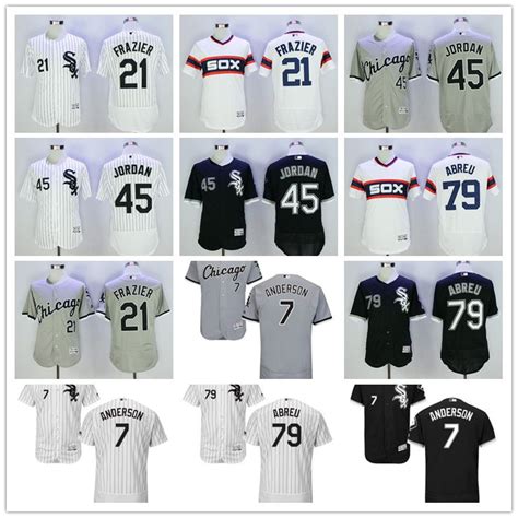 2017 7 Tim Anderson Jersey Todd Frazier Carlton Fisk Jose Abreu Chicago ...