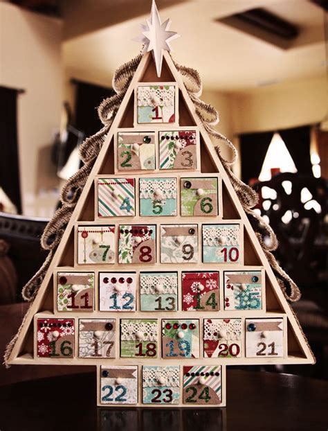 Diy Christmas Tree Advent Calendar