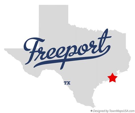 Map of Freeport, TX, Texas