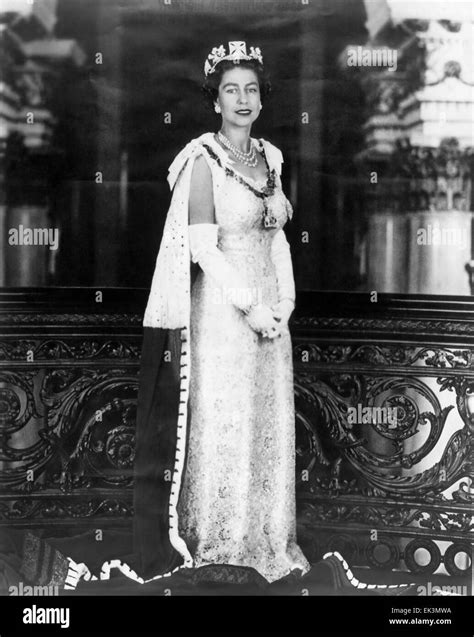 Queen Elizabeth II, Portrait, circa mid-1950's Stock Photo - Alamy