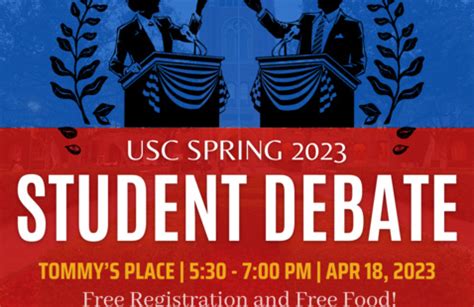 USC Spring 2023 Student Debate - Event Calendar