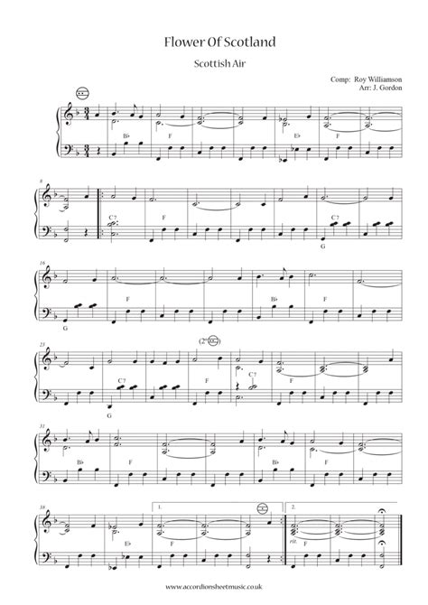 Flower Of Scotland By Roy Williamson - Digital Sheet Music For ...