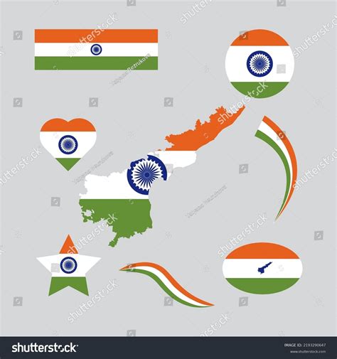 Andhra Pradesh State Map Indian Flag Stock Vector (Royalty Free ...