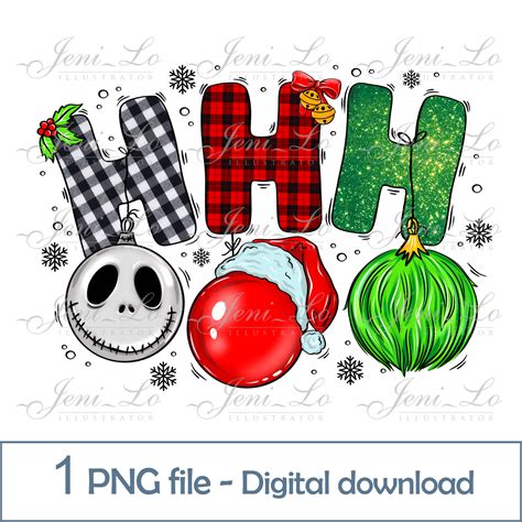 Ho Ho Ho Christmas decorations 1 PNG file Merry Christmas cl - Inspire Uplift