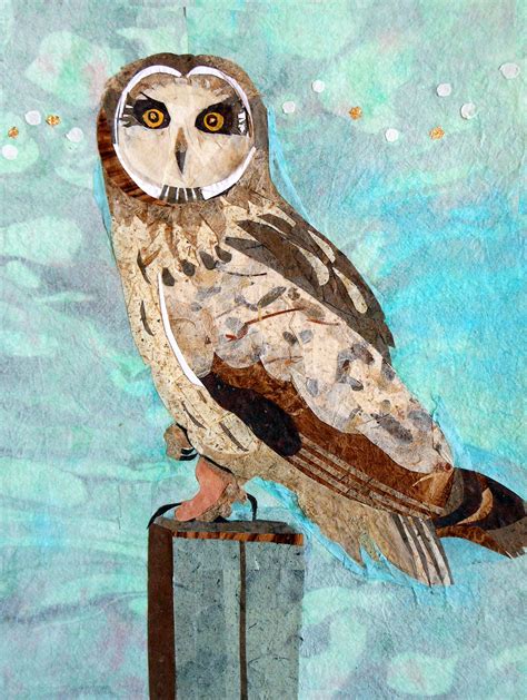 PAPER COLLAGE animal by Sandy Oppenheimer www.fisheroppenheimer.com Paper Collage, Sandy, Owl ...