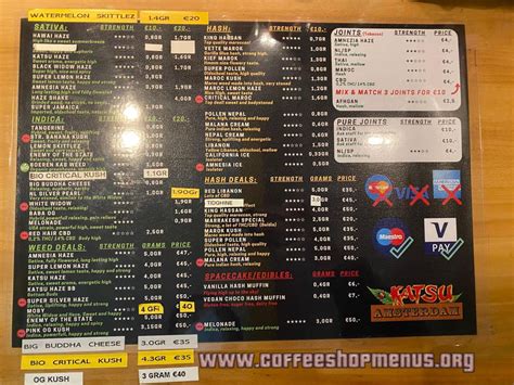 Katsu (menu) - Amsterdam Coffeeshop Directory