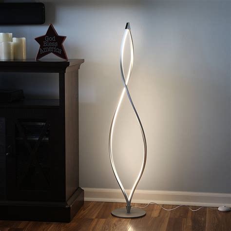 Brightech Twist Floor Lamp, Bright Tall Lamp for Offices, Modern LED Spiral Lamp for Living ...
