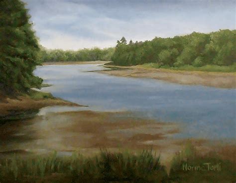 Serene Waterways and Peaceful Landscape Paintings by Norma Torti - EmptyEasel.com