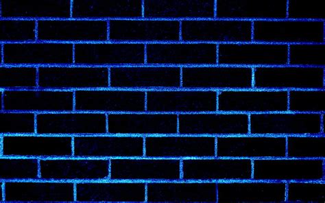 1920x1080px, 1080P free download | Blue neon masonry texture, neon brick texture, black ...