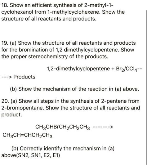 SOLVED: 18-20 pls (all parts) 18. Show an efficient synthesis of 2 ...