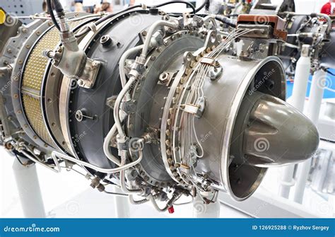 Turboshaft Engine. Powerful Helicopter Engine Royalty-Free Stock Image ...