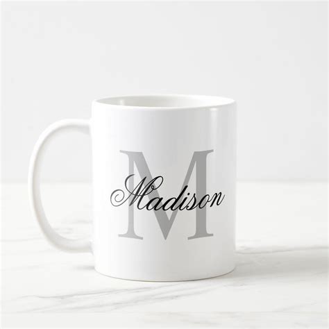 Create Your Custom Name Monogram Coffee Mug | Zazzle.com | Monogram ...