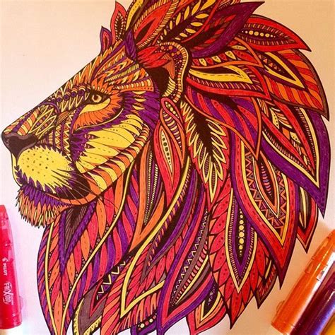 by @melye42 | Finally, I finished it! #coloringbook #coloring #color #pennydellcolor… | Animal ...