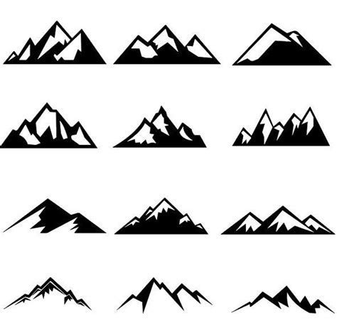 Mountain illustration vectors set 03 free download