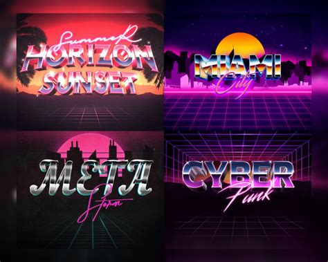 Create custom neon style 80s logo designs with chrome effect by Artbeam ...