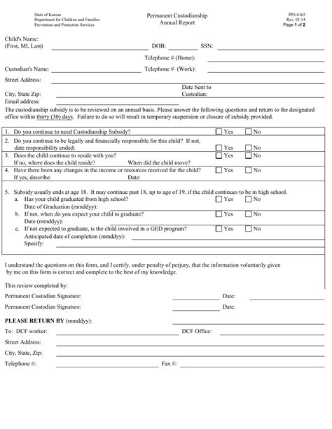 Form PPS6165 - Fill Out, Sign Online and Download Printable PDF, Kansas | Templateroller