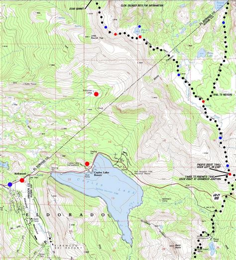 Carson Pass region Backpacking Weather Map