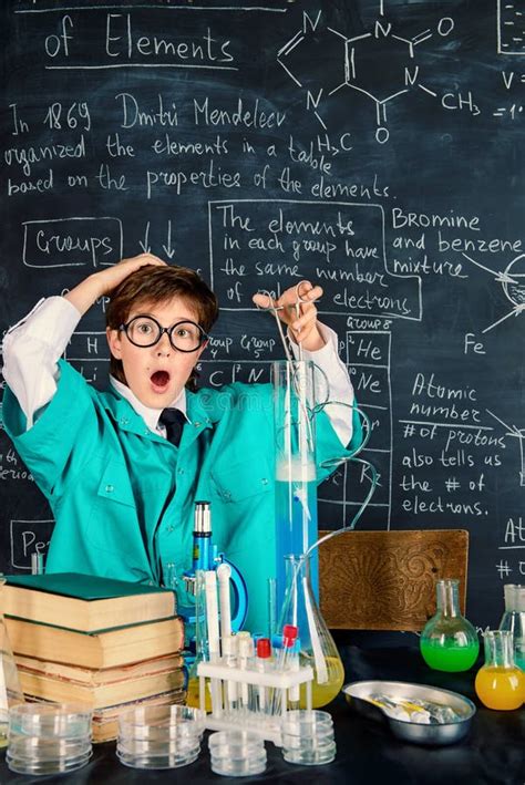 Chemical Experiments in the Lab Stock Photo - Image of blackboard ...